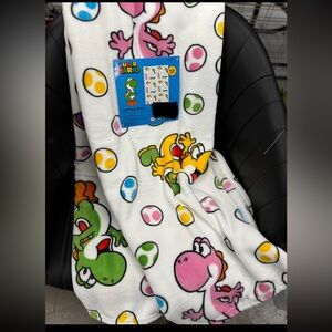 Super Mario Yoshi Plush Throw Blanket